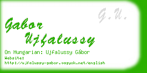 gabor ujfalussy business card