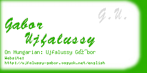 gabor ujfalussy business card